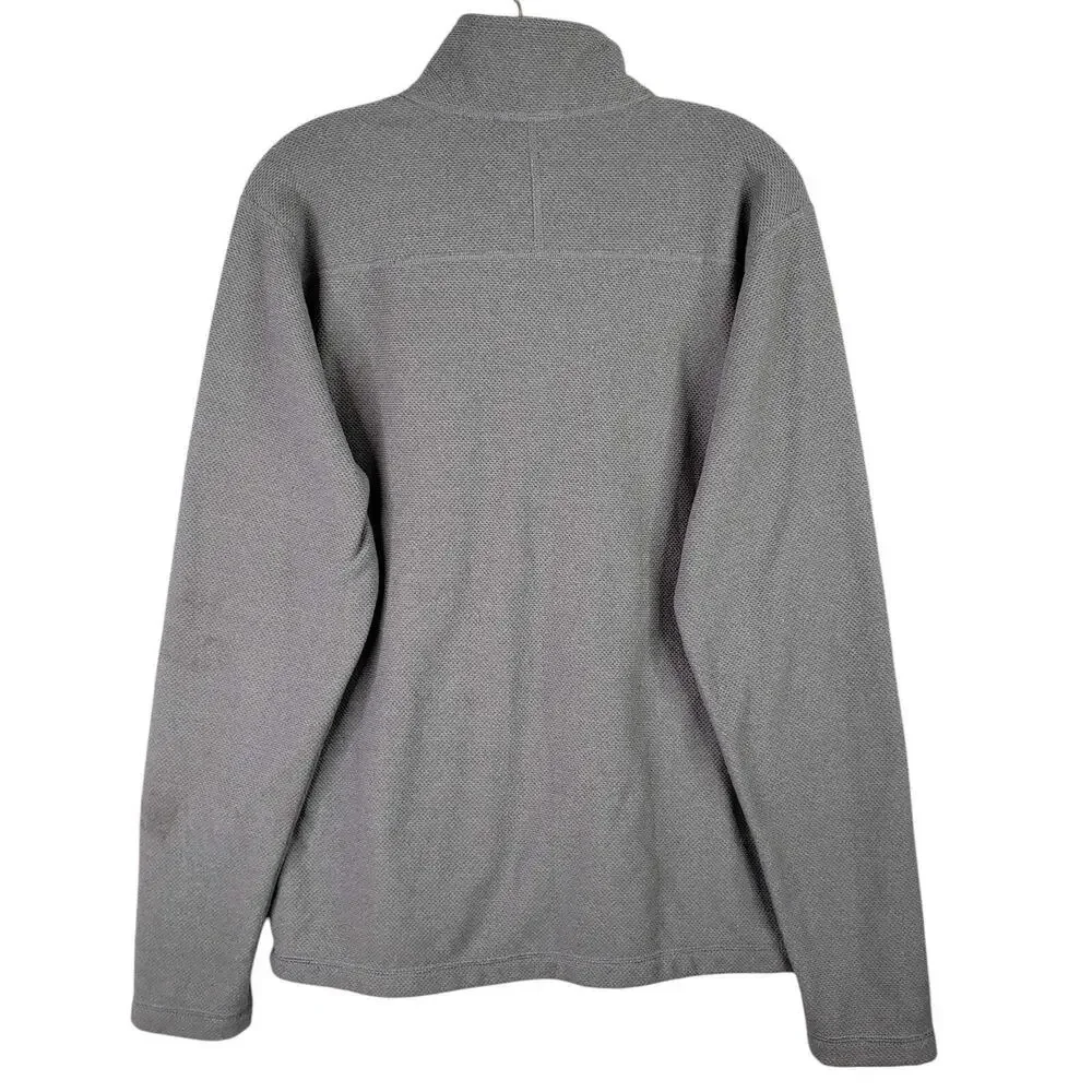 The North Face Stretch Knit Sweatshirt Men's Medium Gray 1/4 Zip Pullover